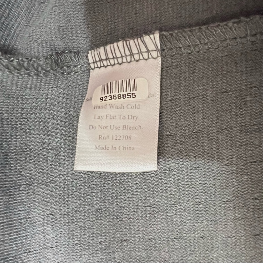 Pete & Greta Johnny Was Ribbed Duster Cardigan S Gray Knit Sleeves Tie Front - Picture 7 of 8